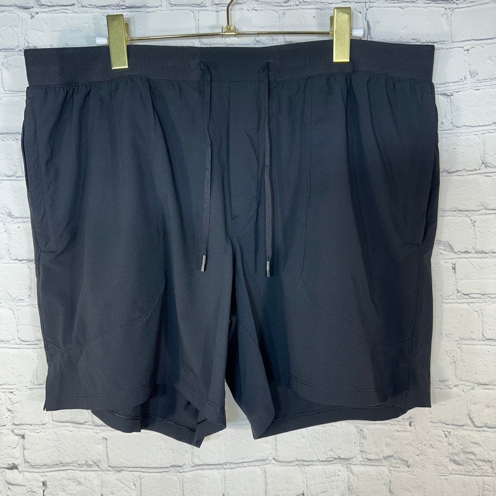 Lululemon License to Train 7 Inch Lined Running Training Shorts Black Mens XXL